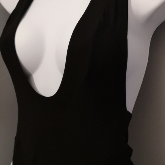 Black Deep V One Piece Swimsuit by Want My Look - Picture 7 of 7